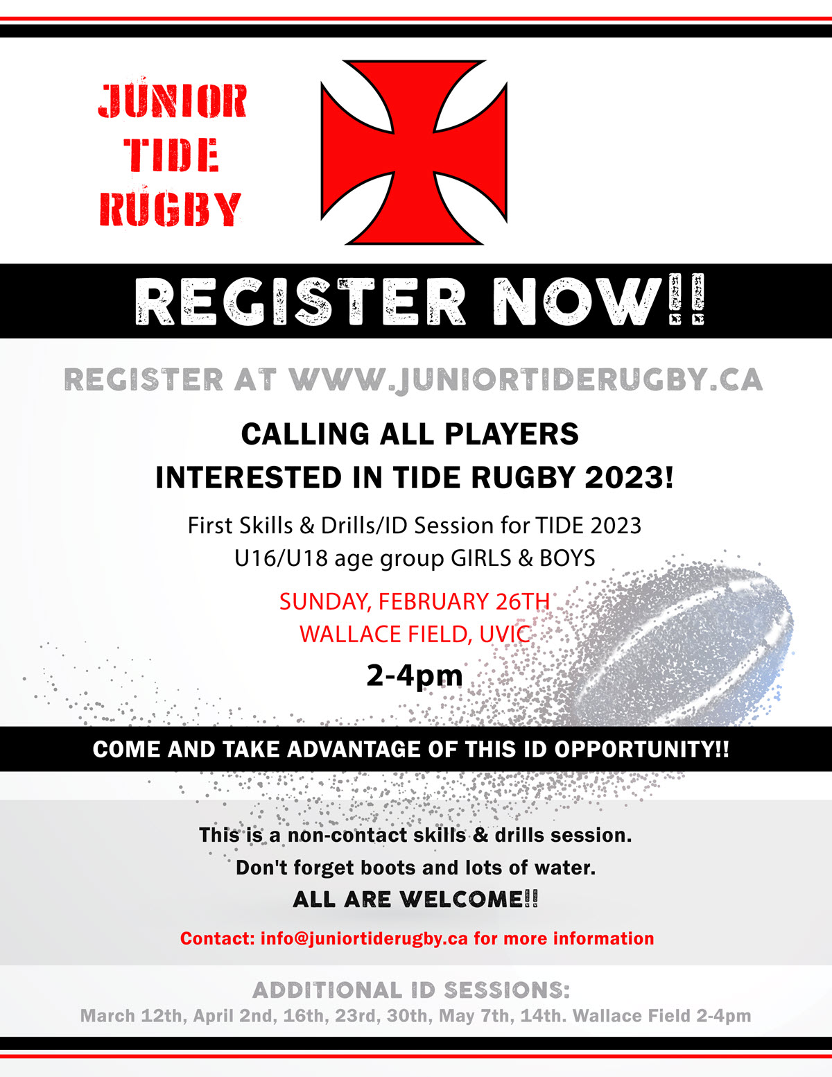 2023 Junior Tide Rugby Player Registration